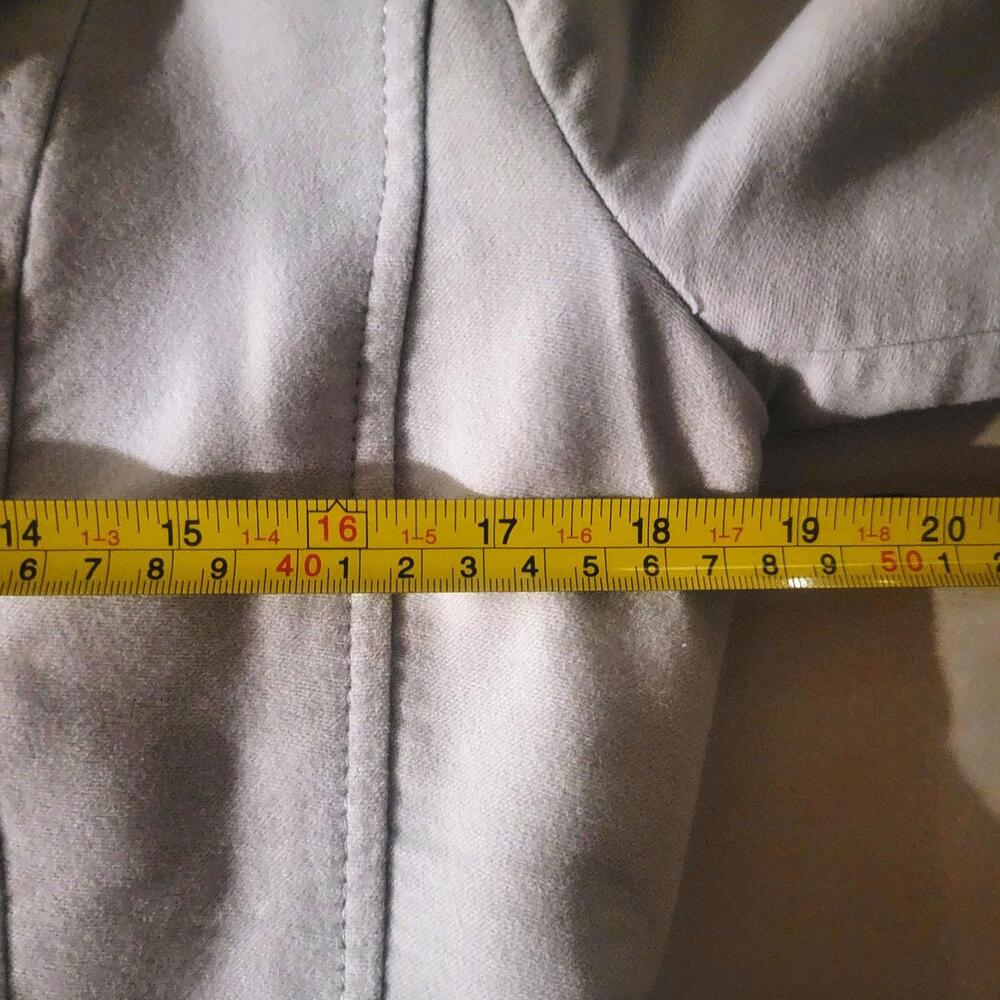 Zara Woman Double-Breasted Military-Style Collared Ecru Colored Coat - Size L - Picture 4 of 9
